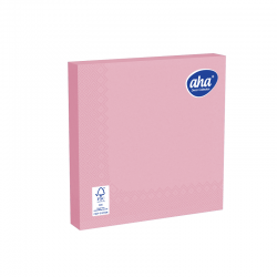 Serwetki papierowe - 33 x 33 cm - AHA - 100 szt. + 20 szt. GRATIS - różowe