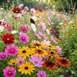 Rudbekia + onętek, kosmos - zestaw 2 gatunków nasion