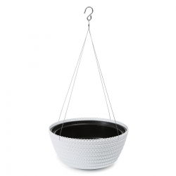 Misa okrągła wisząca Jersey - 24 cm - biała