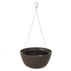 Misa okrągła wisząca Jersey - 24 cm - mokka