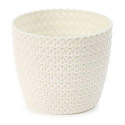 Osłonka okrągła Magnolia Jersey - 19 cm - kremowa