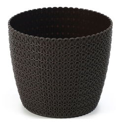 Osłonka okrągła Magnolia Jersey - 16 cm - mokka