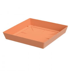 Lekka podstawka do doniczki kwadratowej Lofly - 16,5 cm - terakota