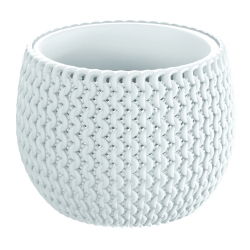 Doniczka okrągła + wkład Splofy Bowl - 18 cm - biały
