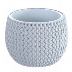 Doniczka okrągła + wkład Splofy Bowl - 18 cm - lodowy szary
