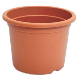 Doniczka okrągła Plastica - 13 cm - terakota