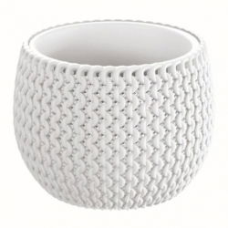 Doniczka okrągła + wkład Splofy Bowl - 24 cm - biały