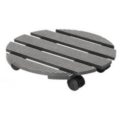 Podstawka na kółkach do przenoszenia dużych donic - okrągła - 30 cm - grafit