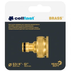 Przyłącze mosiężne uniwersalne z gwintem wewnętrznym BRASS - 3/4" - 1" - CELLFAST