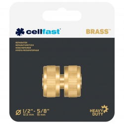 Reparator mosiężny, złączka, łącznik węży BRASS - 1/2" - CELLFAST