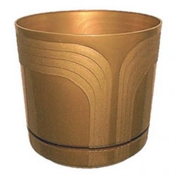 Doniczka okrągła Korado - 26 cm - złoty metaliczny
