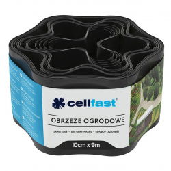 Obrzeże trawnikowe czarne - 10cm, 9m - CELLFAST