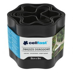Obrzeże trawnikowe czarne - 15cm, 9m - CELLFAST