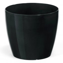 Osłonka okrągła Magnolia - 15,5 cm - czarna