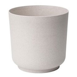 Doniczka z domieszką drewna - Satina Eco - 13 cm - biała