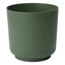 Doniczka z domieszką drewna - Satina Eco - 15 cm - malachit