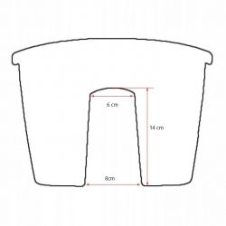 Lofly - Lekka doniczka do montowania na balustradzie 24,5 cm - terakota