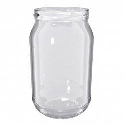 Słoje zakręcane szklane, słoiki - fi 82 - 900 ml + zakrętki białe - 120 szt.