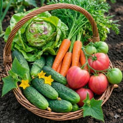 Zestaw M - 4 odmiany nasion warzyw, kolekcja sprawdzonych odmian