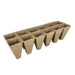 Kwadratowe doniczki torfowe - 6 x 10 cm - 60 sztuk