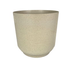 Doniczka z domieszką drewna - Satina Eco - 15 cm - platyna