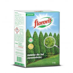 Nawóz do tui (żywotników) - intensywne wybarwienie igieł i szybki wzrost - Florovit - 1 kg