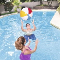 Piłka plażowa dmuchana - kolorowa - 61 cm