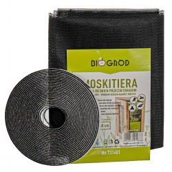 Moskitiera czarna - siatka na okno przeciw owadom - 1,3 x 1,5 m
