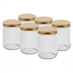 Słój na przetwory - 500 ml - śr. 82 mm - zestaw 6 sztuk