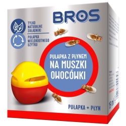 Pułapka z płynem przeciw muszkom owocówkom - BROS