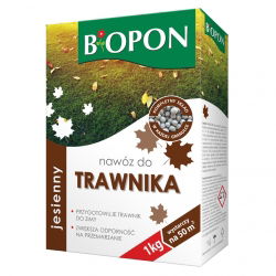 Nawóz jesienny do trawników - wzmacnia i zabezpiecza trawnik przed zimą - Biopon - 1 kg