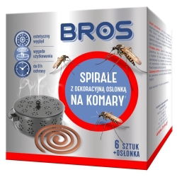 Spirale na komary z dekoracyjną osłonką metalowa - 6 szt.