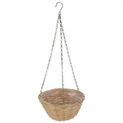 Kosz wiszący na kwiaty - drewno wiórowe - 25 cm