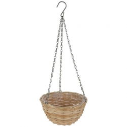 Kosz wiszący na kwiaty - drewno wiórowe - 30 cm
