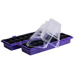 Miniszklarenka fioletowa 47 x 15 cm z 18 doniczkami + druga GRATIS