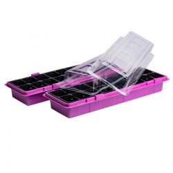 Miniszklarenka różowa 47 x 15 cm - 18 doniczek - druga miniszklarenka GRATIS