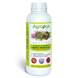 Actifos - nawóz dolistny i doglebowy, uzupełniający braki azotu i mikroelementów - Agropak - 1 litr