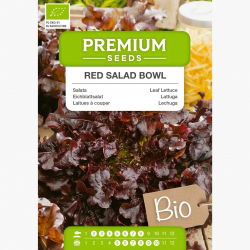 BIO Sałata liściowa - Red Salad Bowl - Certyfikowane nasiona ekologiczne