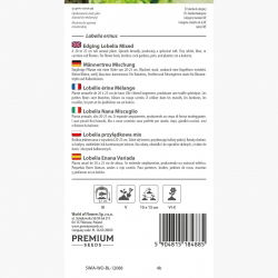 Lobelia przylądkowa - mieszanka kolorów - 6400 nasion