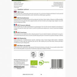 BIO Rzeżucha - Certyfikowane nasiona ekologiczne - 2250 nasion
