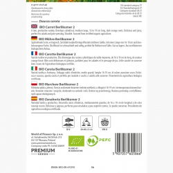 BIO Marchew Berlikumer - Certyfikowane nasiona ekologiczne - 4250 nasion