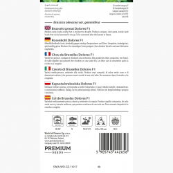 Kapusta brukselska Dolores F1 - odporna na suszę zielona brukselka - 160 nasion