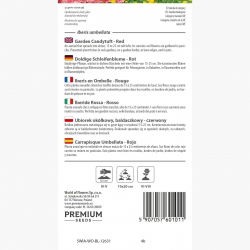 Ubiorek okółkowy, baldaszkowy - czerwony