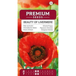 Mak wschodni Beauty of Liwer - czerwony, strzępiony