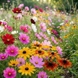Rudbekia + onętek, kosmos - zestaw 2 gatunków nasion