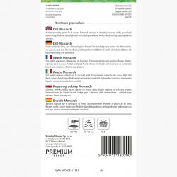 Koper ogrodowy Monarch - po ścięciu odrasta - 1680 nasion