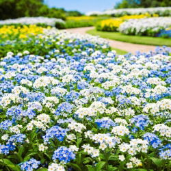 Niezapominajka alpejska niebieska i biała - zestaw 2 odmian nasion