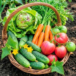 Zestaw M - 4 odmiany nasion warzyw, kolekcja sprawdzonych odmian