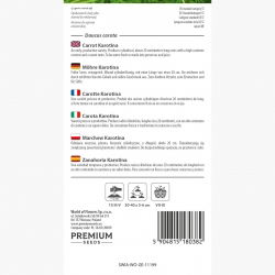 Marchew Karotina - wczesna, słodka, o zwiększonej zawartości karotenu - 4250 nasion