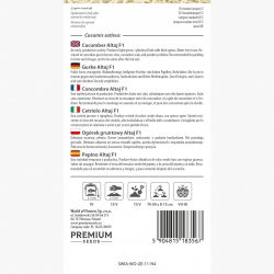 Ogórek Altaj F1 - jasnozielony, bez goryczki - 105 nasion